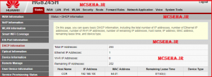 dhcp information